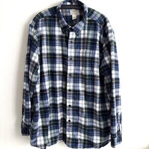 L L Bean Mens XXL Flannel Shirt Tradition Fit Button Down Casual Timeless Basic